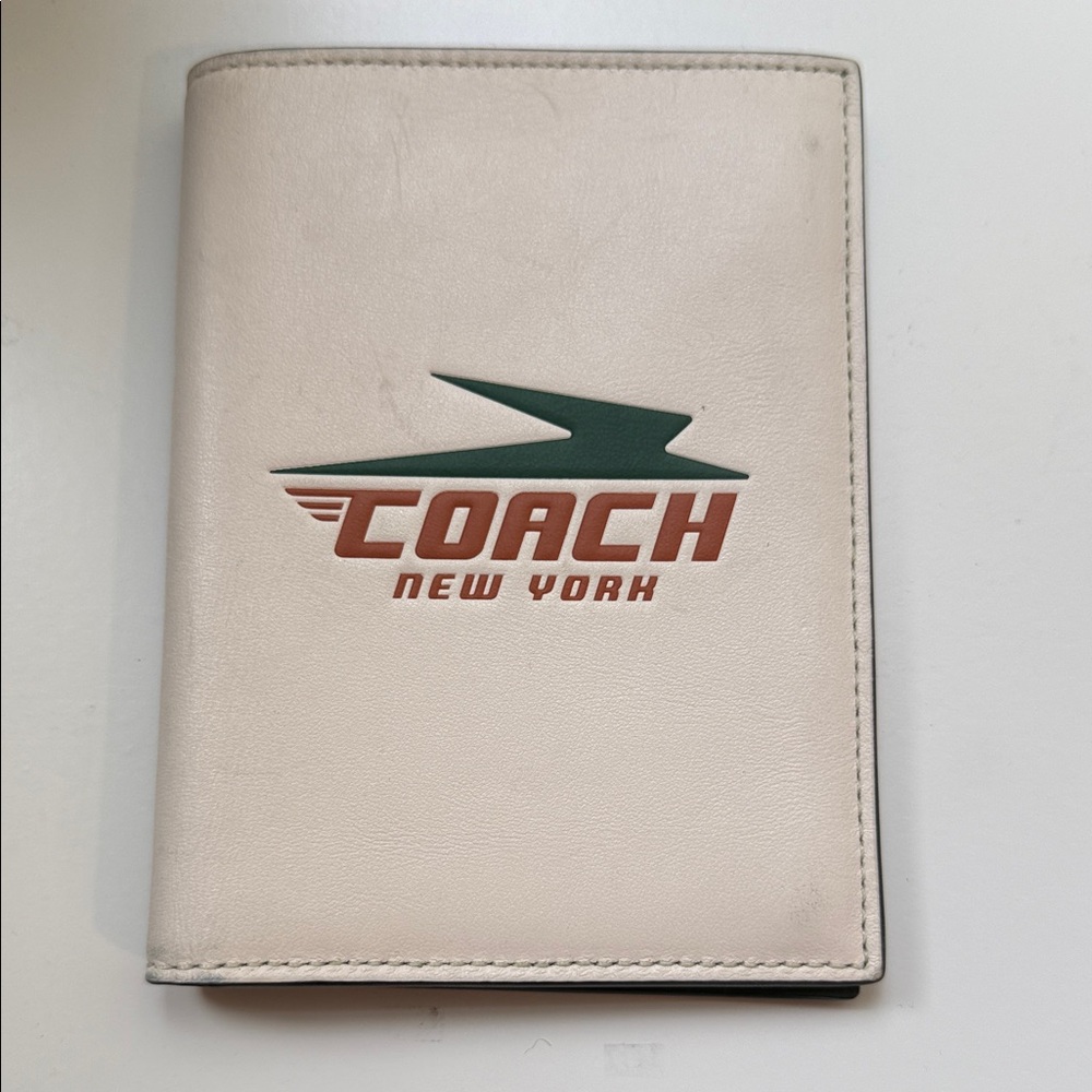 Coach Cream Leather Passport Holder